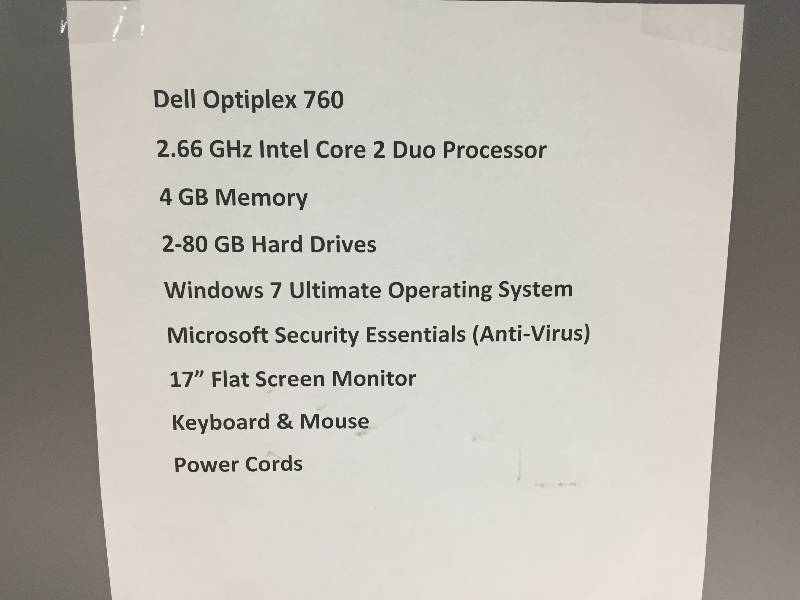 lot 8 image: COMPUTER, MONITOR, KEYBOARD AND MOUSE