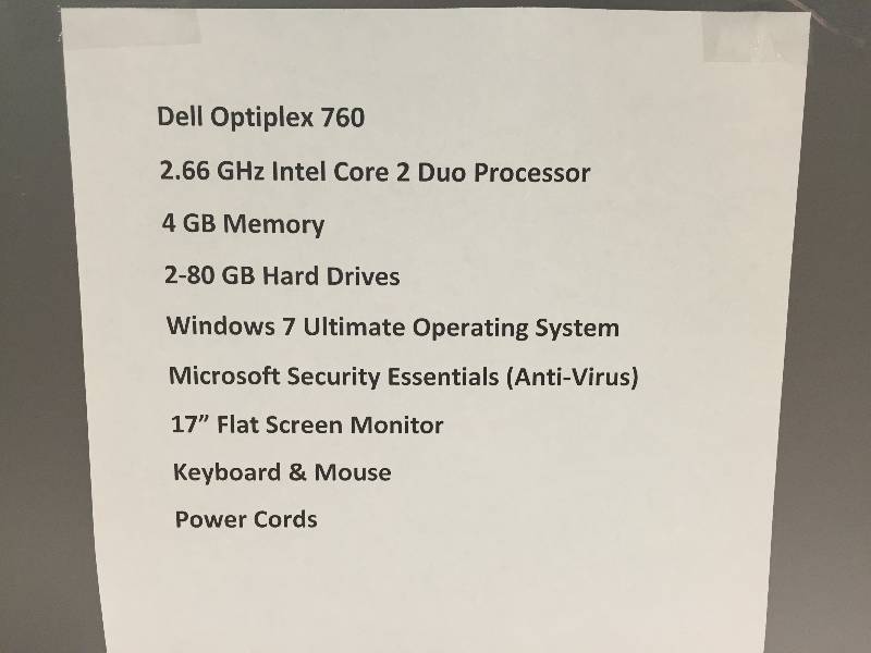 lot 9 image: COMPUTER, MONITOR, KEYBOARD AND MOUSE