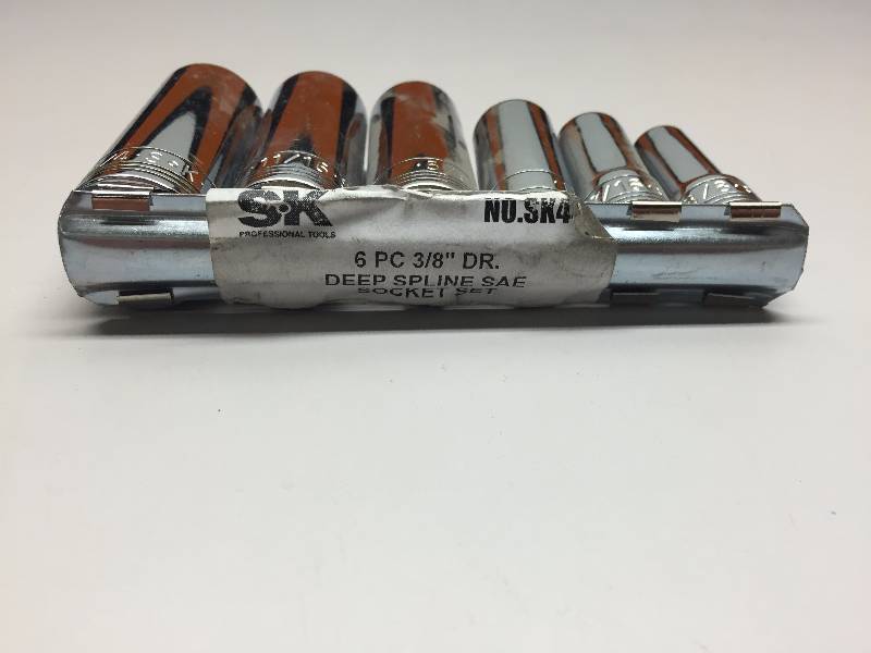 S-K 6PC 38 DRIVE DEEP SPLINE SOCKET SET