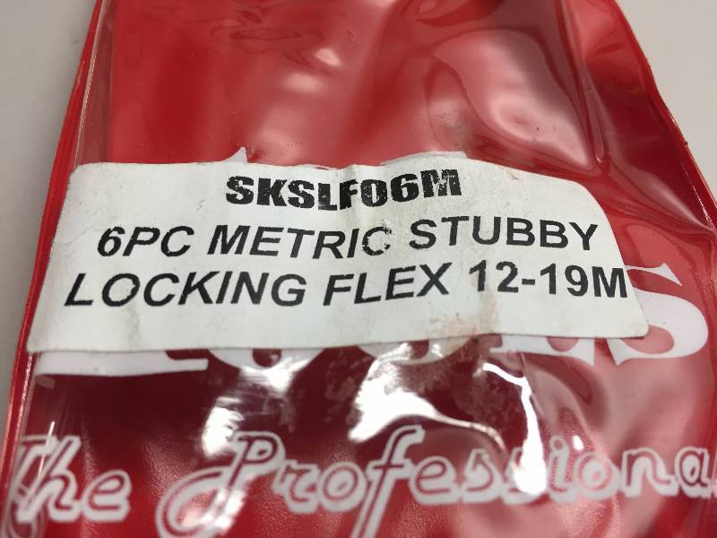 S-K 6PC STUBBY LOCKING FLEX RATCHETING METRIC WRENCH SET