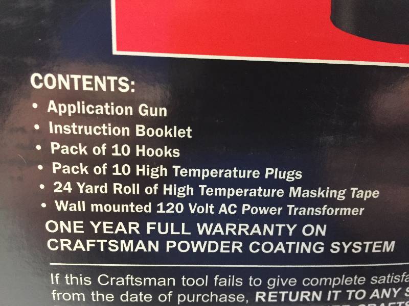 CRAFTSMAN POWDER COATING SYSTEM
