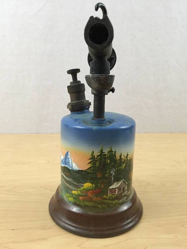 E.J. Kulenkamp ANTIQUE VINTAGE Hand Painted BLOWTORCH  BLOW TORCH