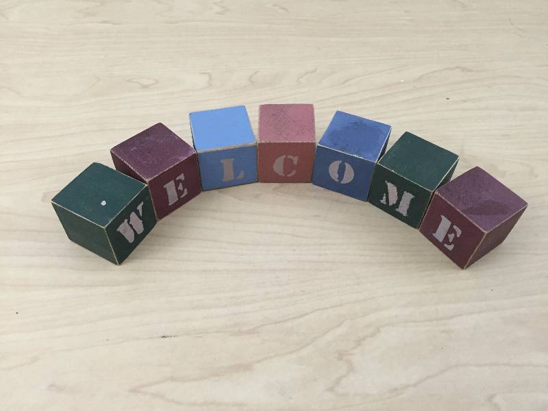 Vintage Welcome Blocks