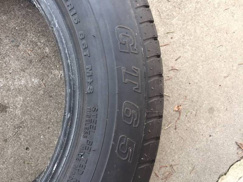 Sumic GT 65 P18565 R15 Steel Belted Radial Tire  Good Tread Left Would Make a Great Spare