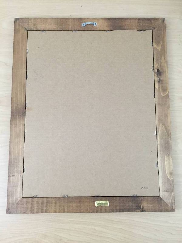 Vintage Santas Train with Toys Framed & Matted 21x17 - Frame has scuffs