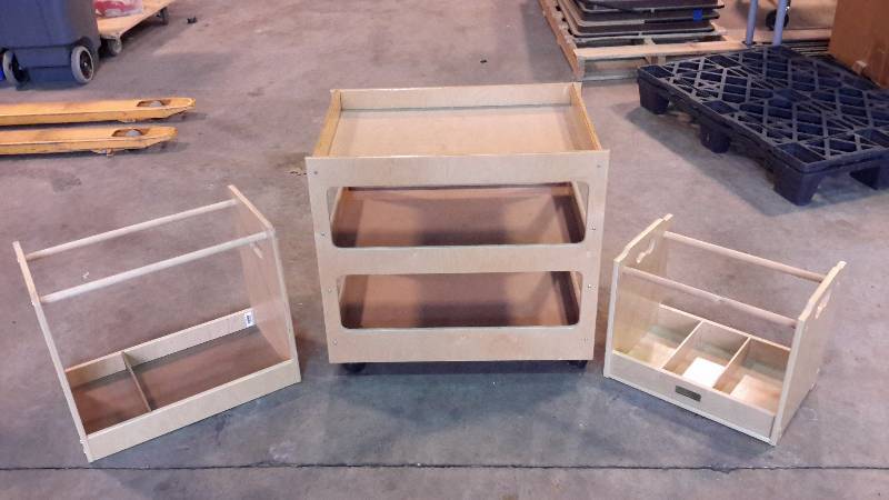 lot 87 image: Wooden Cart Storage racks
