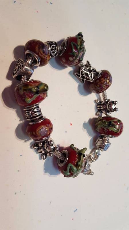 Lizards and Frogs Pandora style bracelet
