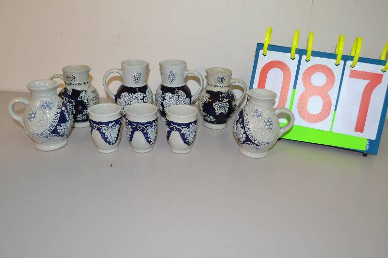 lot 87 image: German Wine Pitchers and cups