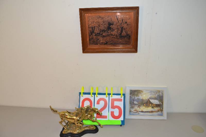 lot 25 image: Prints & statue