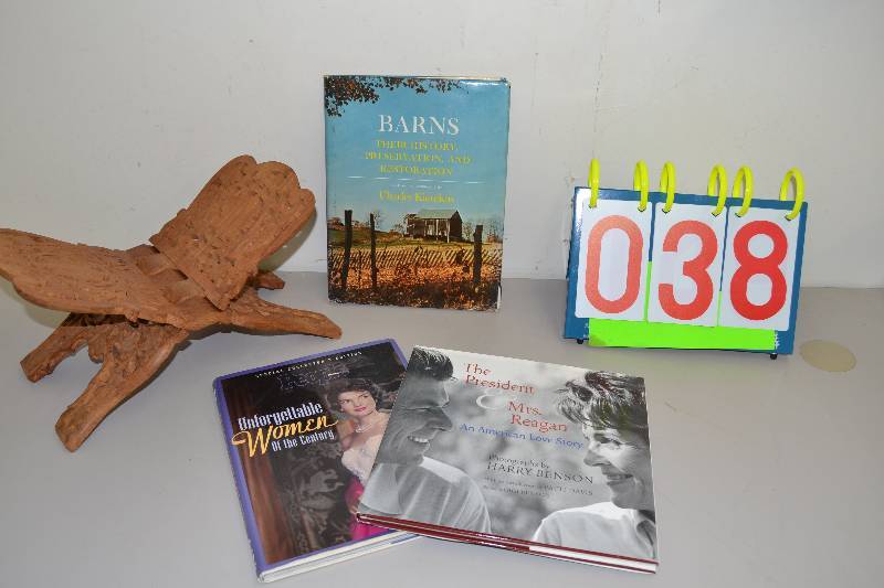 lot 38 image: Books & holder