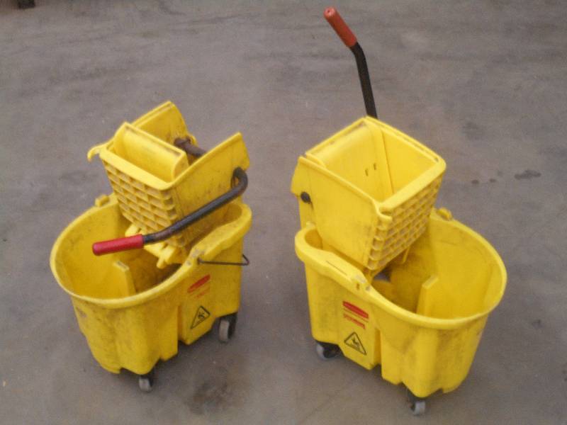 lot 22 image: (2) Used Mop Buckets ...
