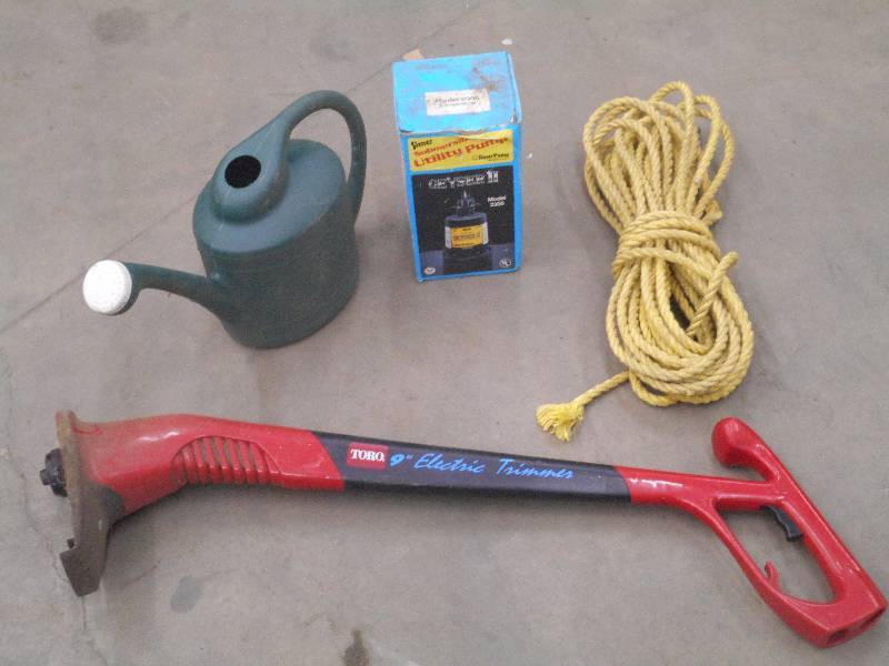 lot 55 image: Lot Of Roping, Watering Can, Elect...