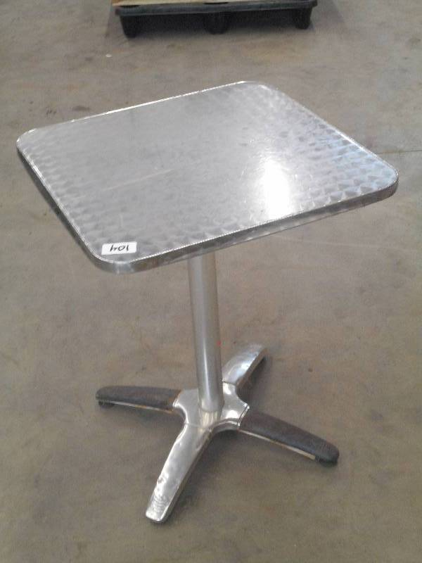 lot 104 image: 24x24 Aluminum-Wrapped Table ...