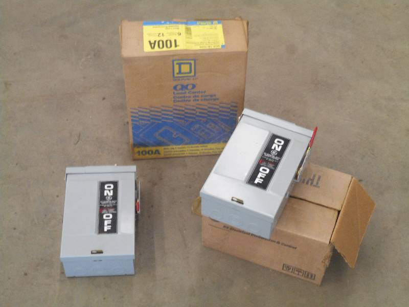 lot 107 image: (2) GE Heavy Duty 30 Amp Switch Box...
