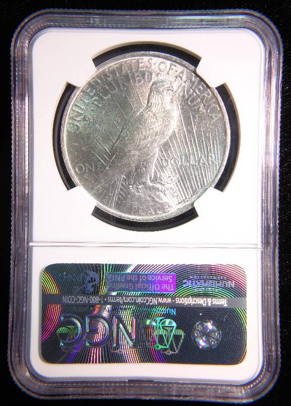 1922 PEACE SILVER DOLLAR MS61 NGC CERTIFIED