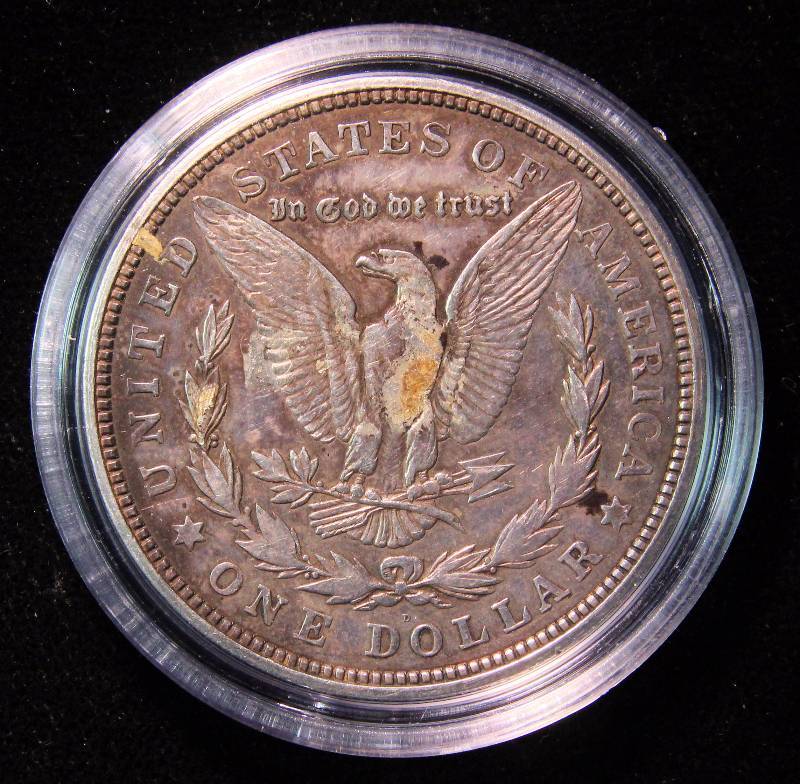 1921-D MORGAN SILVER DOLLAR XF DETAILS IN AIRTITE HOLDER