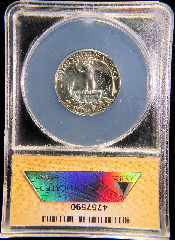 1962 WASHINGTON SILVER QUARTER PROOF PF66 ANACS
