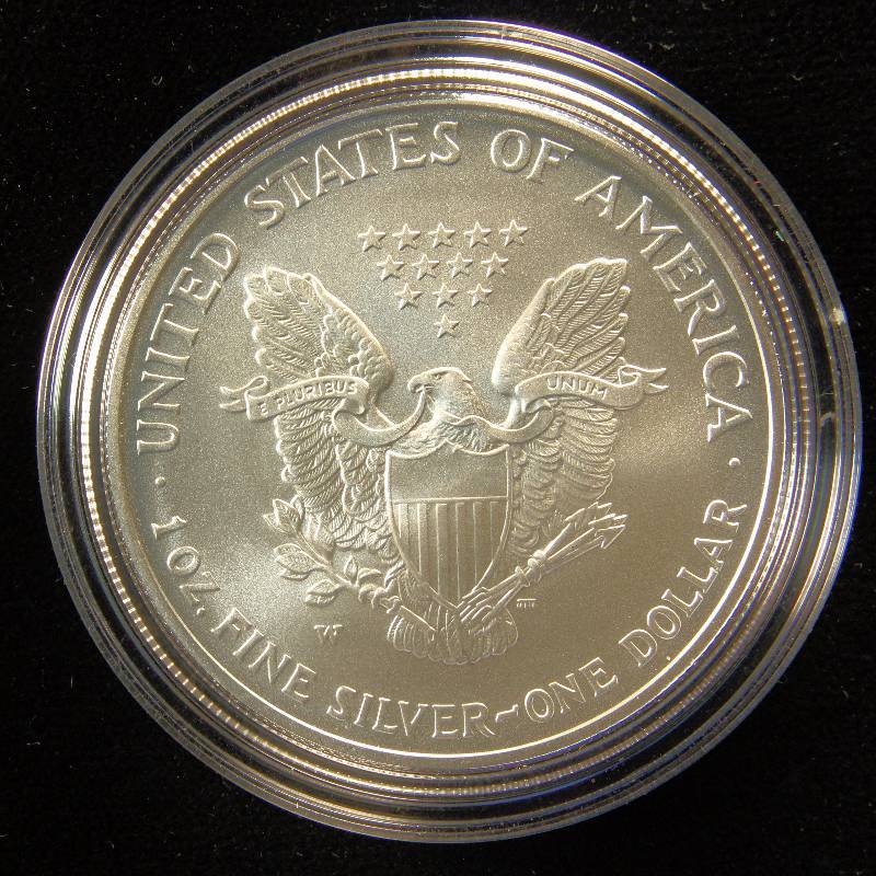 2007 AMERICAN SILVER EAGLE 1 TROY OZ. .999 FINE SILVER DOLLAR IN AIRTITE HOLDER