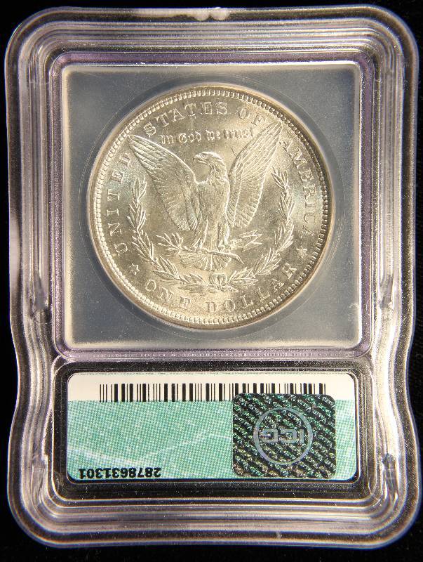 1890 MORGAN SILVER DOLLAR MS63 ICG CERTIFIED