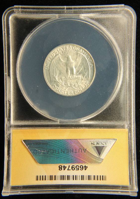 1958 WASHINGTON SILVER QUARTER MS64 ANACS