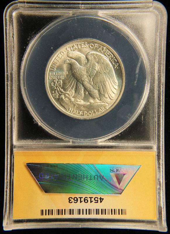 1944 WALKING LIBERTY SILVER HALF DOLLAR MS64 ANACS