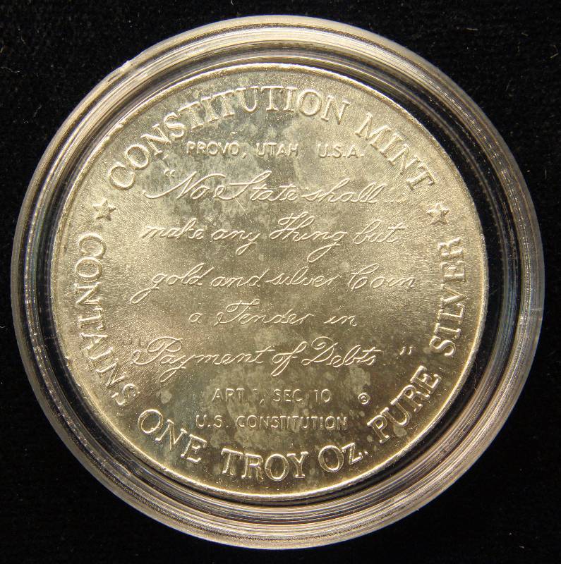 1 TROY OZ. .999 FINE SILVER 1973 CONSTITUTION MINT IN AIRTITE HOLDER
