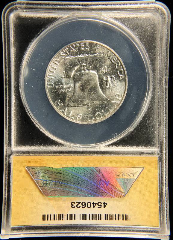 1958 FRANKLIN SILVER HALF DOLLAR MS65 ANACS