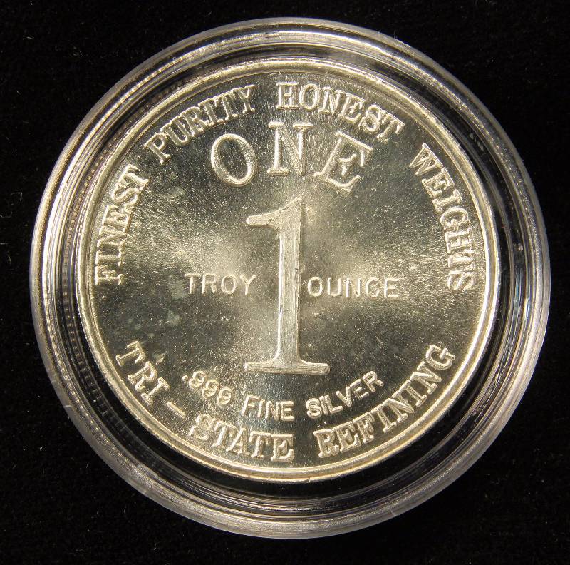 1 TROY OZ. .999 FINE SILVER 1976 EAGLE-LIBERTY BELL IN AIRTITE HOLDER