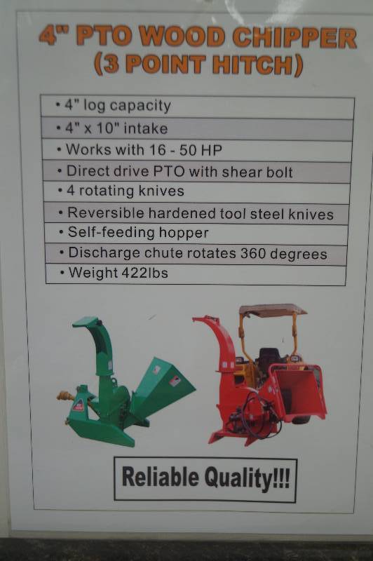 PTO Driven Wood Chipper