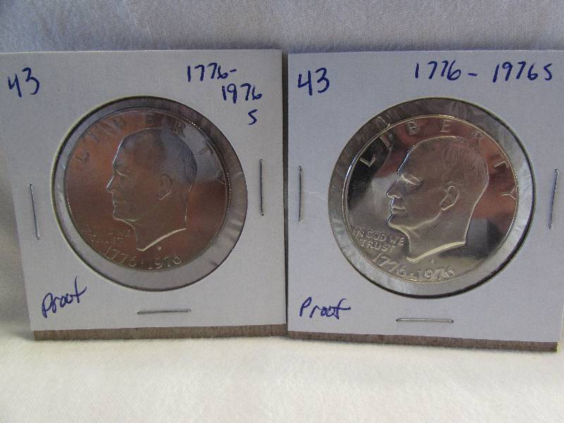 Lot of 2 � 1976 S Proof Eisenhower Dollars