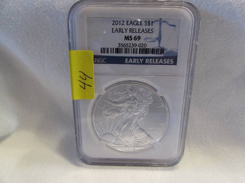 2012 MS69 NGC Early Release Silver Eagle