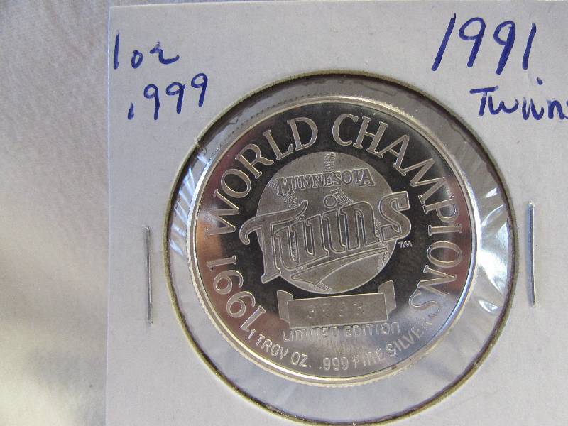 1991 MN Twins 1 Oz Silver