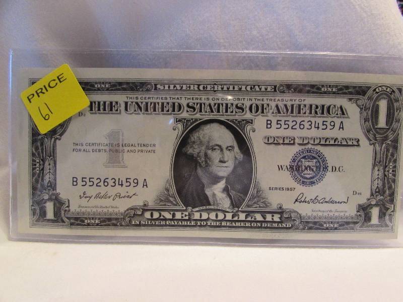 1957 One Dollar Silver Certificate Uncirculated