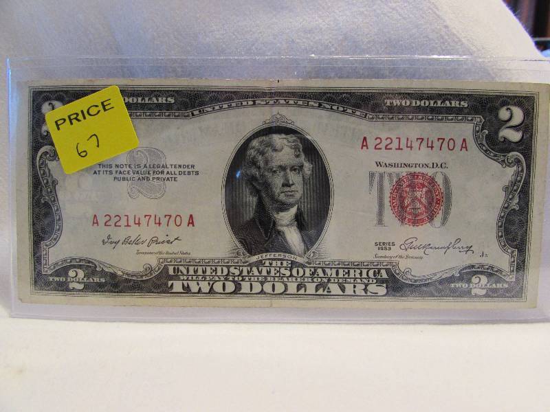 1953 Two Dollar Red Seal