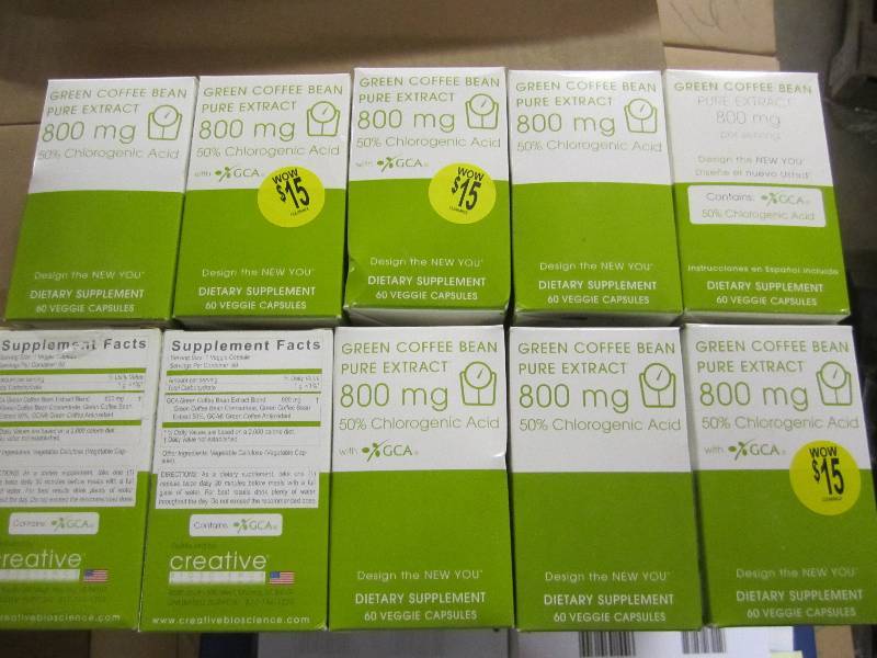 Lot of 10 green coffee bean pure ex...