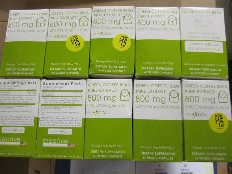 Lot of 10 green coffee bean pure ex...