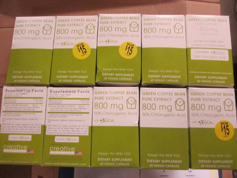 Lot of 10 green coffee bean pure ex...