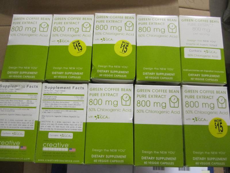 Lot of 10 green coffee bean pure ex...