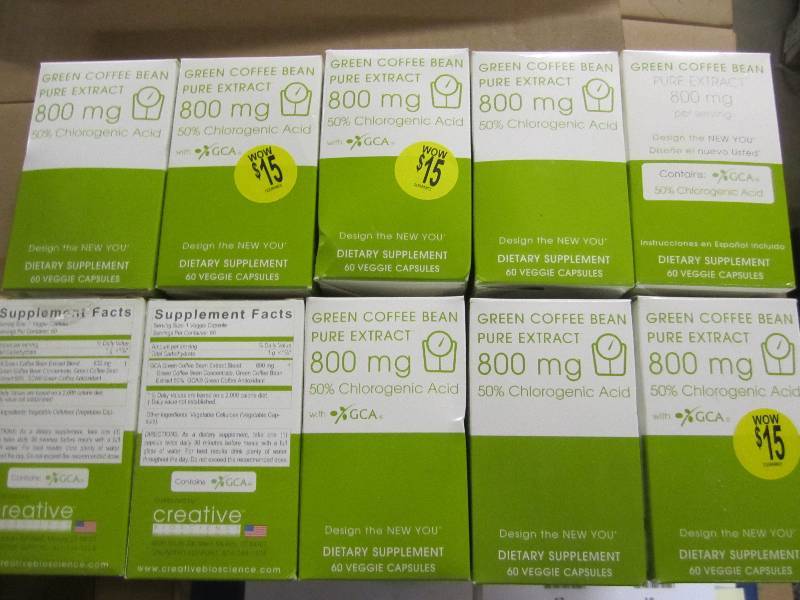 Lot of 10 green coffee bean pure ex...