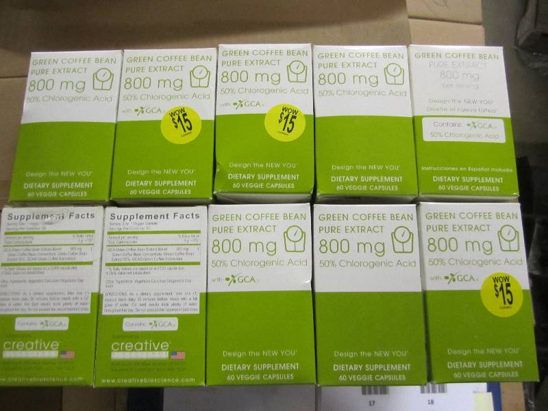 Lot of 10 green coffee bean pure ex...