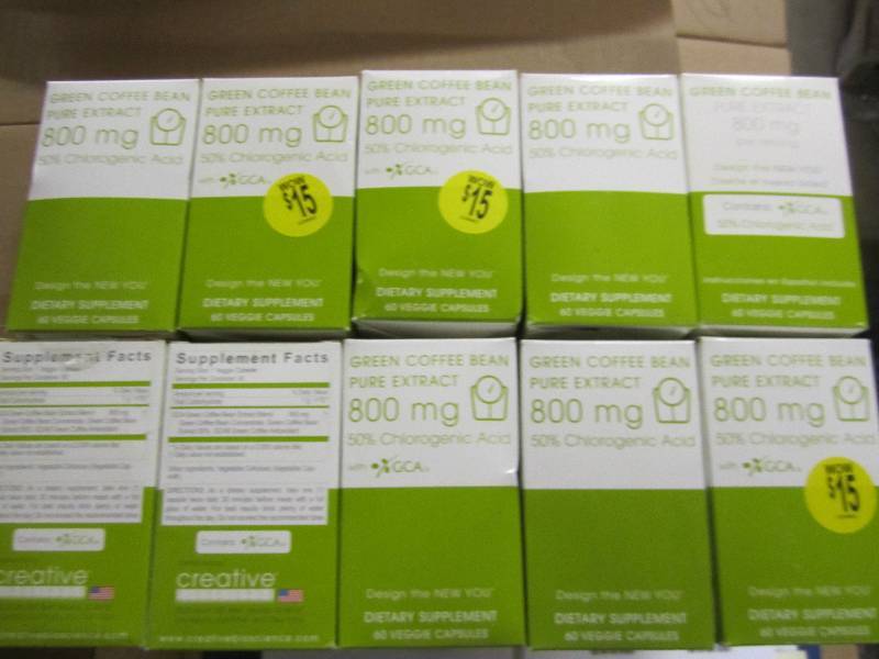 Lot of 10 green coffee bean pure ex...