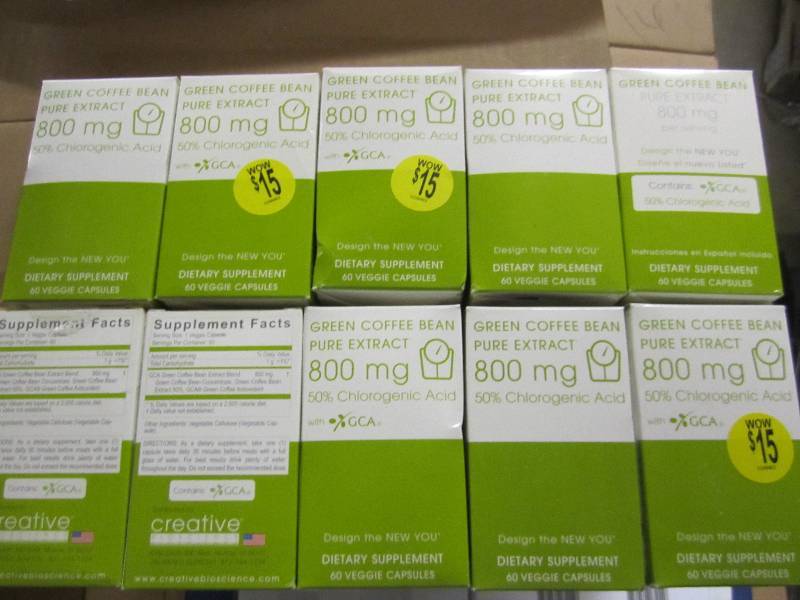 Lot of 10 green coffee bean pure ex...