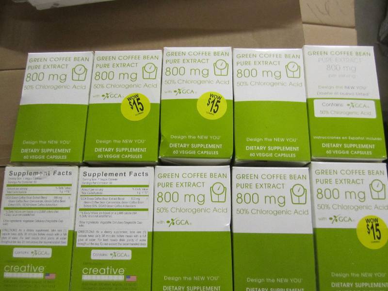 Lot of 10 green coffee bean pure ex...