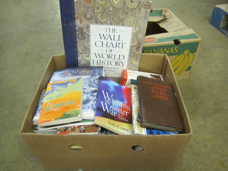 Box of assorted books, some new, so...