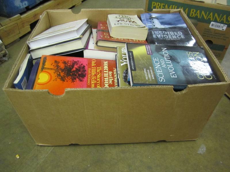 Box of assorted books, some new, so...