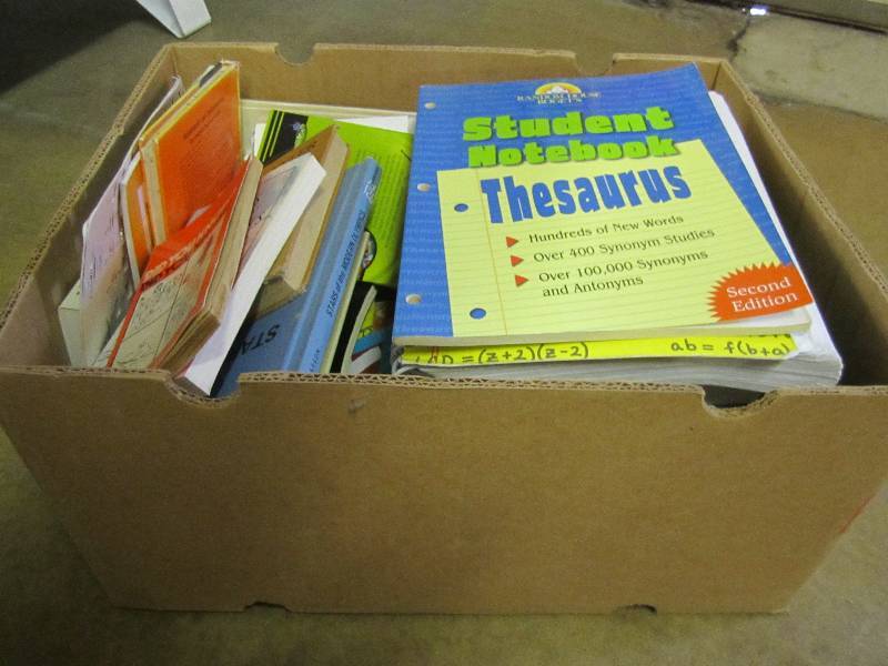 Box of assorted books, some new, so...
