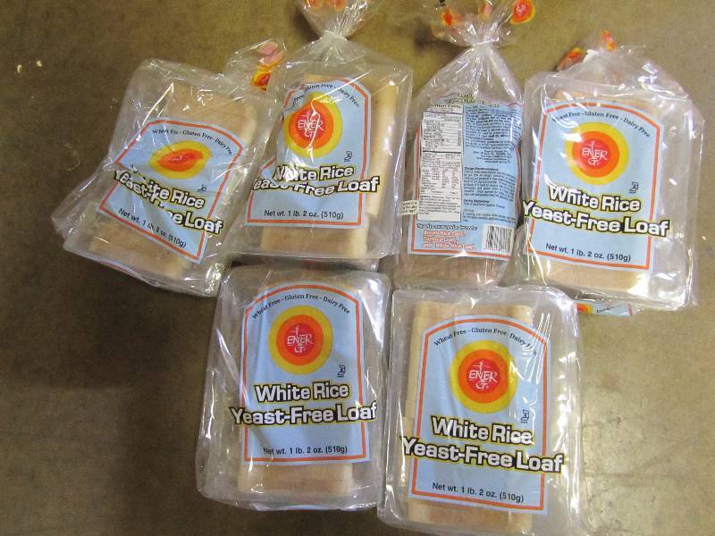 6 loaves of white rice flour bread,...