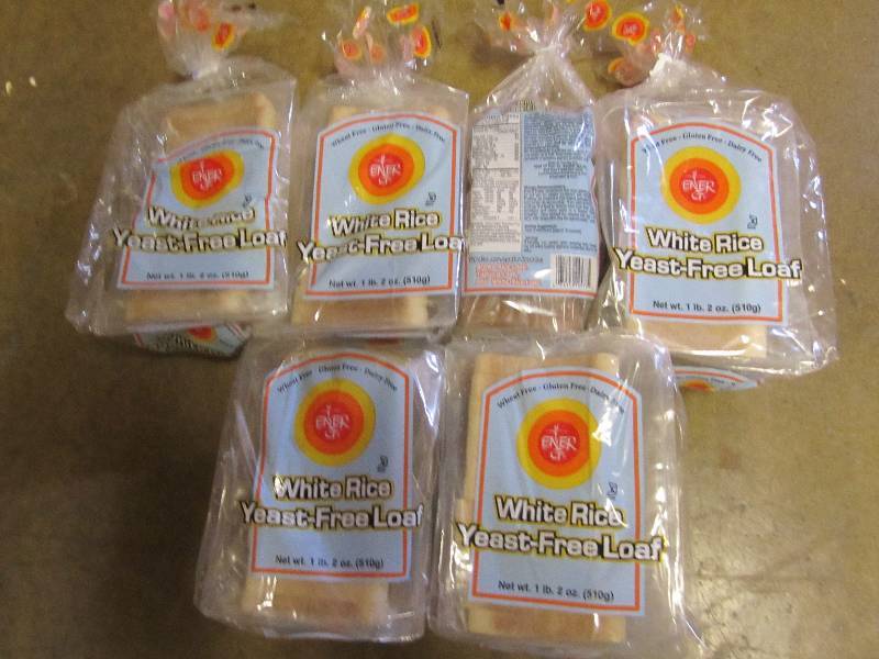 6 loaves of white rice flour bread,...