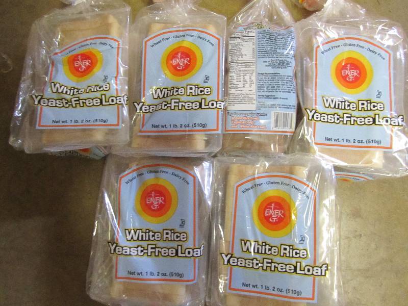 6 loaves of white rice flour bread,...