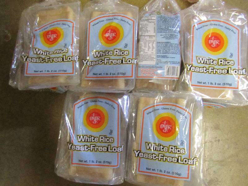 6 loaves of white rice flour bread,...